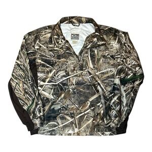 Drake Pullover Mens M Camo Quarter Zip Realtree Max-5 Hunting Jacket Waterfowl
